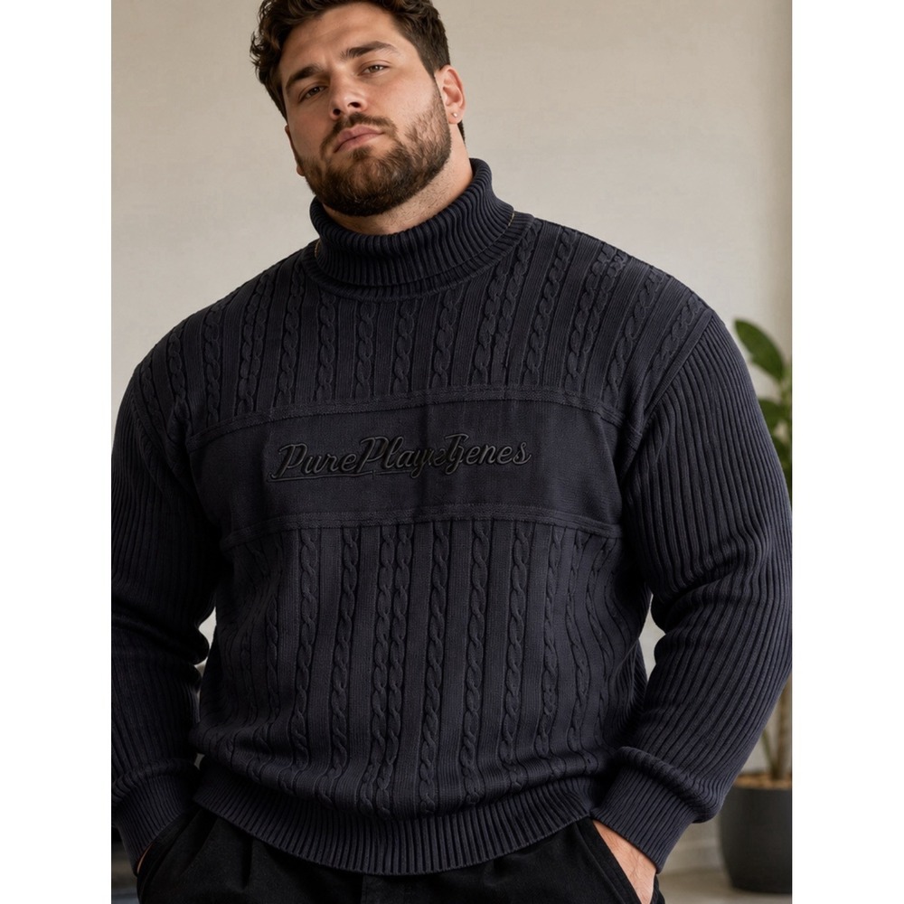 Vintage 90's PurePlayaz Jeans turtleneck HIP HOP XXL Pullover Sweater Made Korea